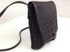 Photo4: Auth FENDI Zucca Pattern Shoulder Bag DarkBrown Canvas Italy Vintage 5E190S40# (4)