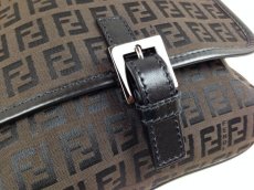 Photo7: Auth FENDI Zucca Pattern Shoulder Bag DarkBrown Canvas Italy Vintage 5E190S40# (7)