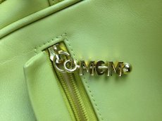 Photo9: Authentic MCM light green Leather Shoulder Bag 5E190660# (9)