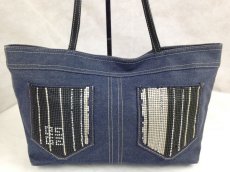 Photo2: Givenchy Denim Shoulder HandBag Tote Shopper Bag 5E256090 (2)