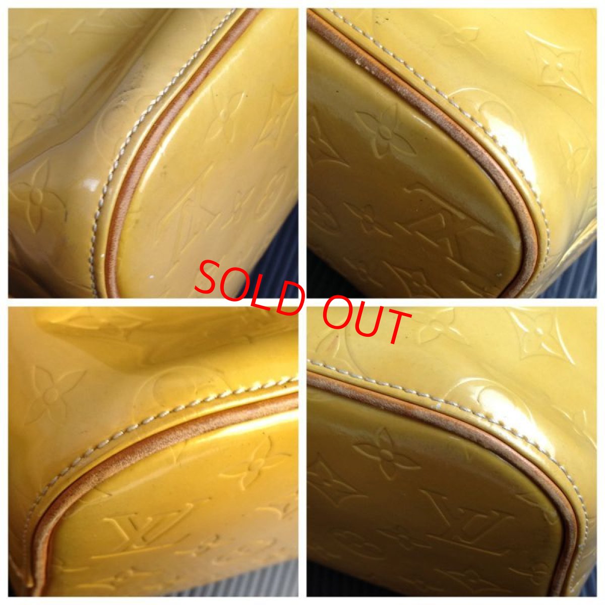 Photo12: LOUIS VUITTON Vernis Houston Shoulder ToteBag champagne Patent Leather 5E260310# (12)