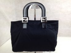 Photo2: Auth FENDI BLACK Italy Handbag 5E268013 (2)