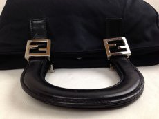 Photo6: Auth FENDI BLACK Italy Handbag 5E268013 (6)