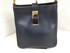 Photo2: Auth GIVENCHY Vintage Logos Leather Shoulder Bag Black 5E256460* (2)