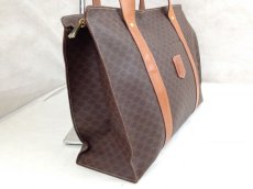 Photo4: Auth CELINE Brown Macadam PVC Leather Tote shoulder Bag 5E270194 (4)