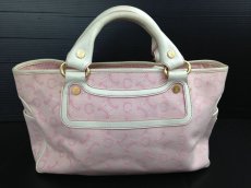 Photo2: Auth CELINE HAND BAG Pink Canvas Vintage 5F170392 (2)