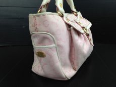 Photo3: Auth CELINE HAND BAG Pink Canvas Vintage 5F170392 (3)