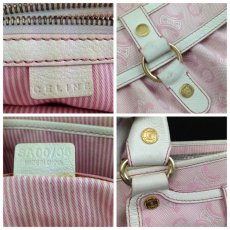 Photo8: Auth CELINE HAND BAG Pink Canvas Vintage 5F170392 (8)