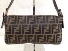 Photo2: Auth FENDI Zucca Pattern Logos Shoulder Bag Brown Made Italy 5F301320 (2)