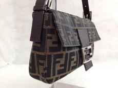 Photo3: Auth FENDI Zucca Pattern Logos Shoulder Bag Brown Made Italy 5F301320 (3)