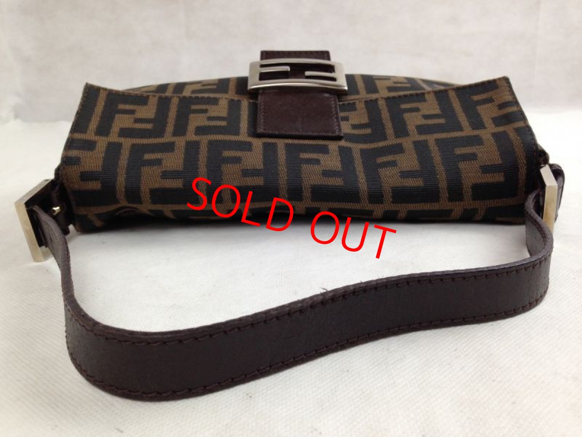 Photo12: Auth FENDI Zucca Pattern Logos Shoulder Bag Brown Made Italy 5F301320 (12)