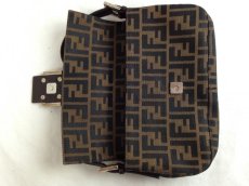 Photo6: Auth FENDI Zucca Pattern Logos Shoulder Bag Brown Made Italy 5F301320 (6)