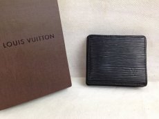 Photo1: Authentic Louis Vuitton Porte Monnaie Boite Epi Coin Case Leather Black 5F300630 (1)