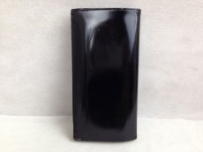 Photo2: GIANNI VERSACE Medusa logo Patent Leather BLACK Bifold Long Wallet 5F303042# (2)