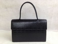 Photo1: Authentic Givenchy Ladies Designer Black Leather Logo Handbag  5F301430P (1)