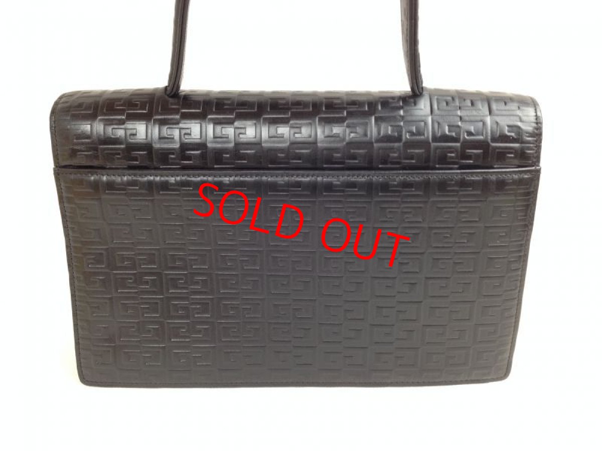 Photo2: Authentic Givenchy Ladies Designer Black Leather Logo Handbag  5F301430P (2)