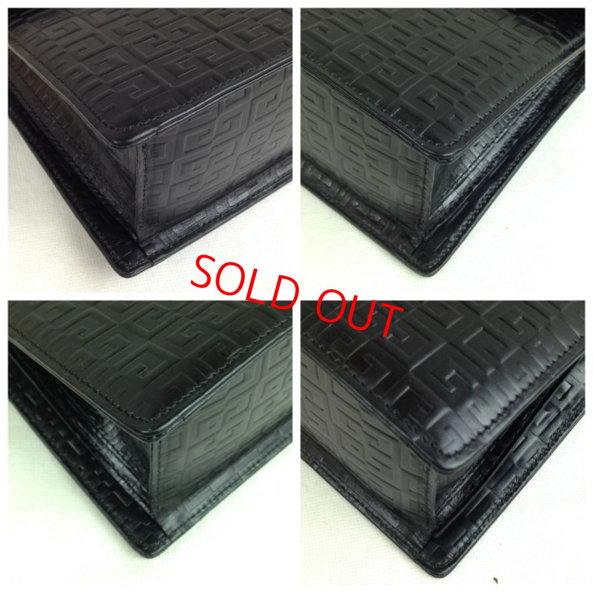 Photo12: Authentic Givenchy Ladies Designer Black Leather Logo Handbag  5F301430P (12)