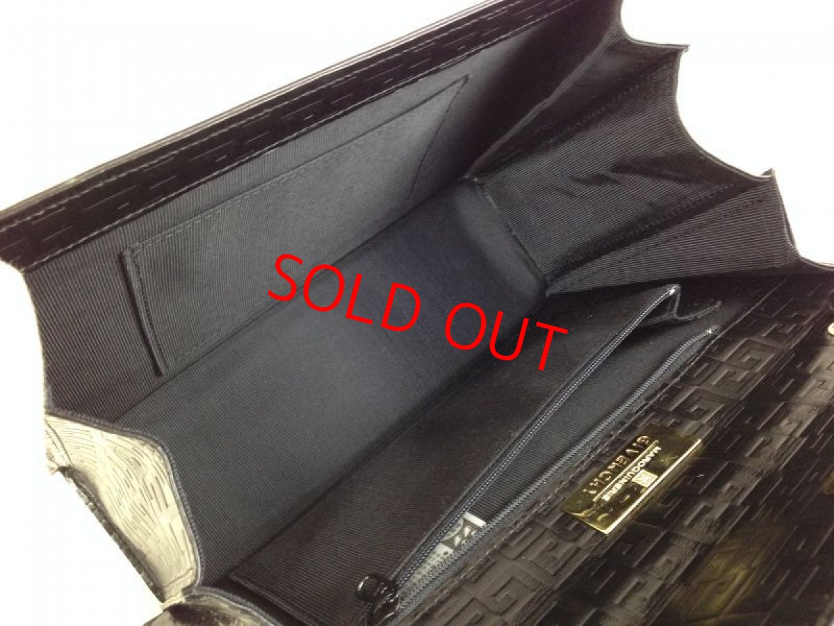 Photo11: Authentic Givenchy Ladies Designer Black Leather Logo Handbag  5F301430P (11)