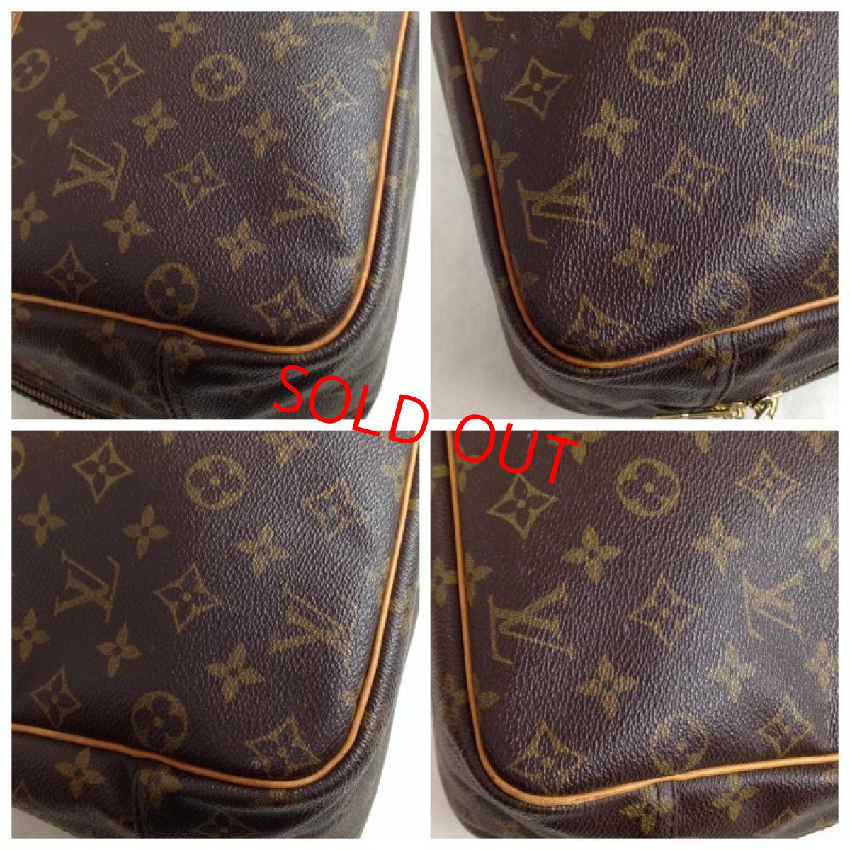 Photo7: Auth Louis Vuitton Boring Vanity (Deauville) Monogram Hand Bag Brown 5G220030P (7)