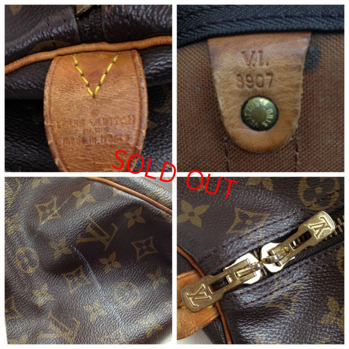 Photo9: 100% Authentic Louis Vuitton Monogram Keepall 45 Boston Tlavel Hand Bag 5G280030 (9)