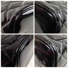 Photo11: Auth CHANEL Matelasse Patent Toilette Shoulder Tote Bag Black 5F021590 (11)