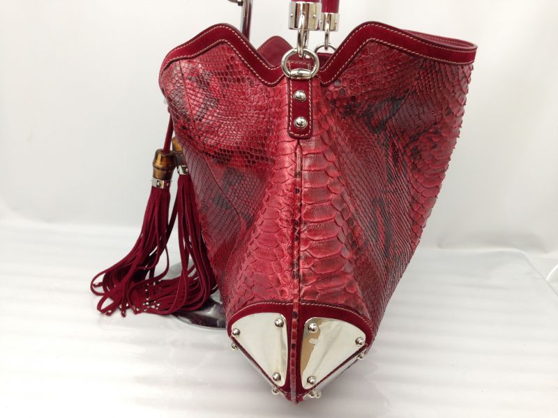 gucci red snakeskin bag