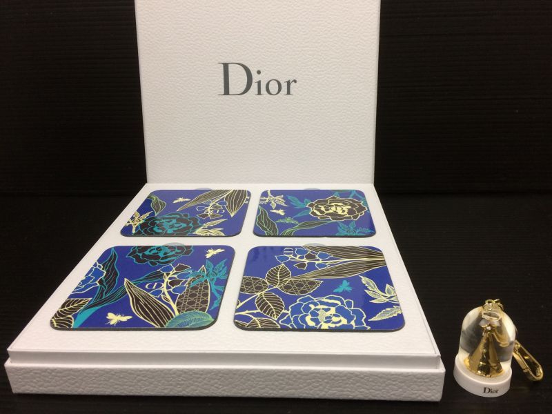 Auth Christian Dior Botanical Art Coasters and Snow Globe Key Chain  7L060900r - Tokyo Vintage Store