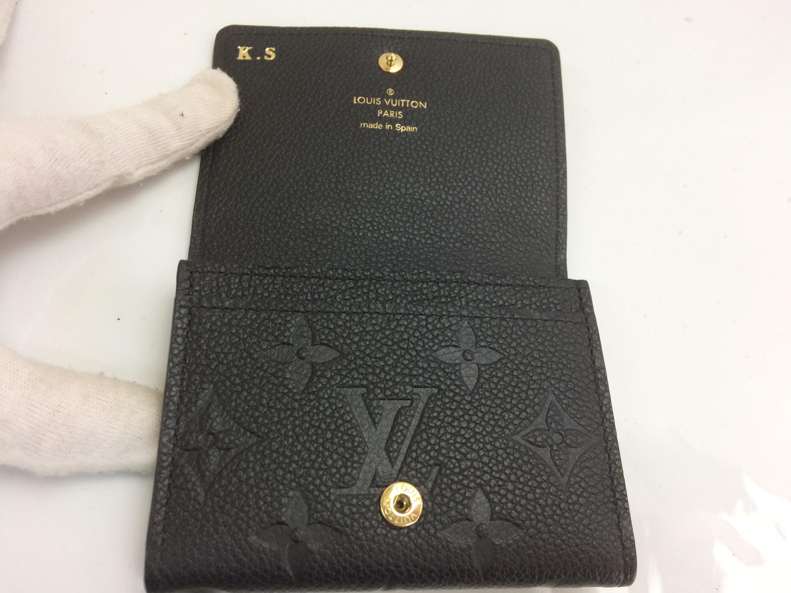Louis Vuitton Empreinte Enveloppe Cartes de Visite Card Case Black