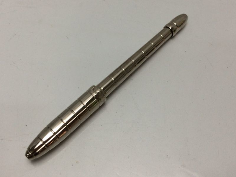 Louis Vuitton Ballpoint Pen Jet Ligne Metallic Silver Lacquer w/ Case &  Papers