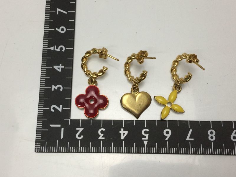 Auth Louis Vuitton Sweet Monogram Gold set of Three Brass Hoop Earring  8i180370n - Tokyo Vintage Store