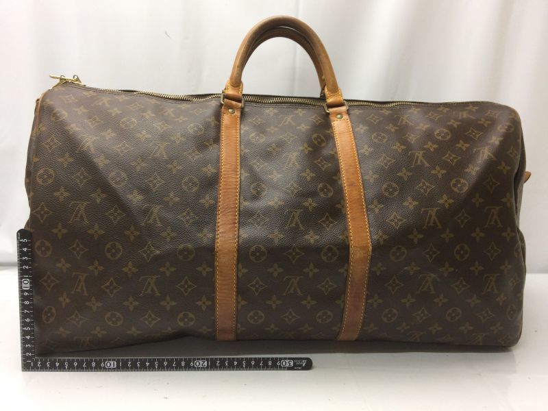 Louis Vuitton Vintage Monogram Keepall 60 Duffle Bag Brown