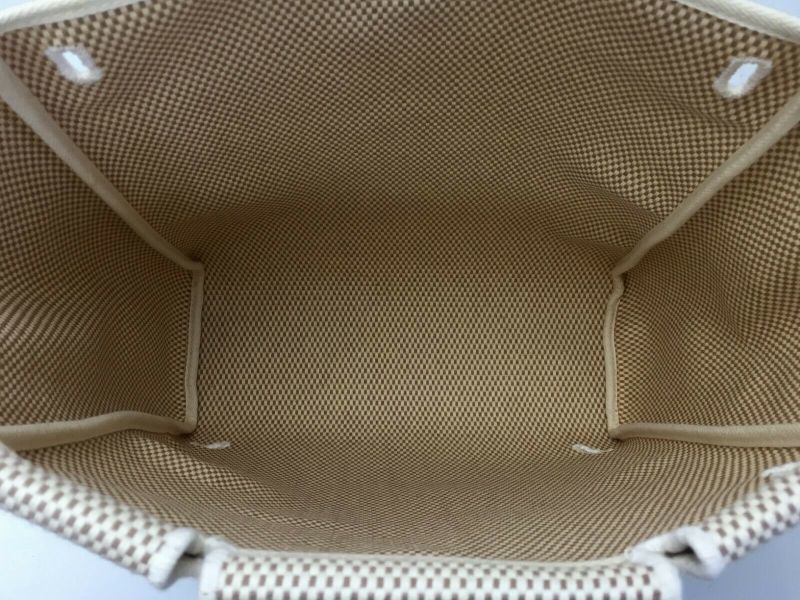 Auith Hermes Her bag White Canvas backpack Shoulder Bag Good  0J130130n"