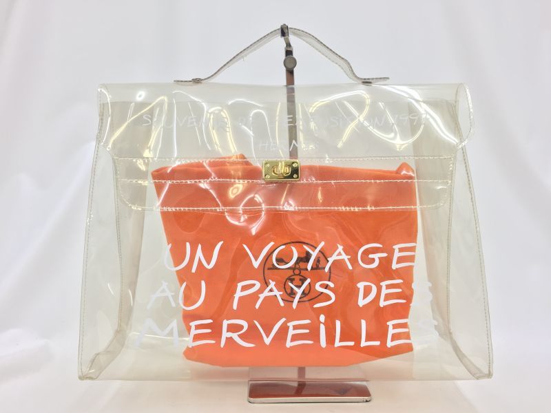 hermes clear vinyl kelly bag