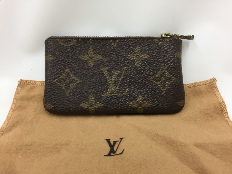 Auth Louis Vuitton Monogram Pochette Cles Coin Case Vintage