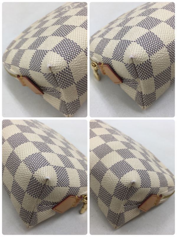 Auth Louis Vuitton Damier Azur Pochette Cosmetic Pouch 0F230030n