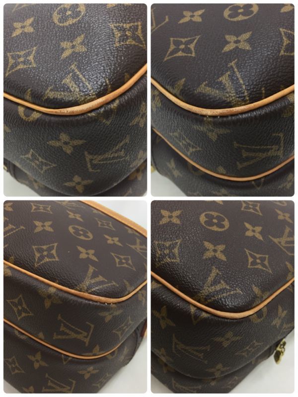 Auth Louis Vuitton Monogram Reporter Shoulder Bag Camera Bag 0i100100n