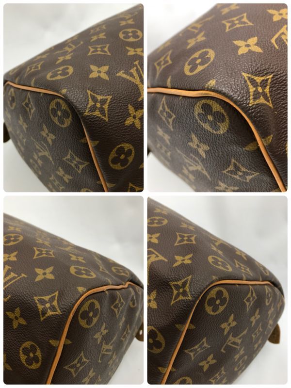 Auth Louis Vuitton Vintage Monogram Speedy 35 Hand Bag Name written  0J290090n"