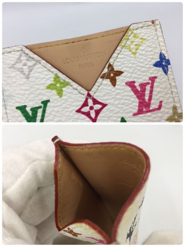 Louis Vuitton White Monogram Multicolor Pass Case Etui Compact