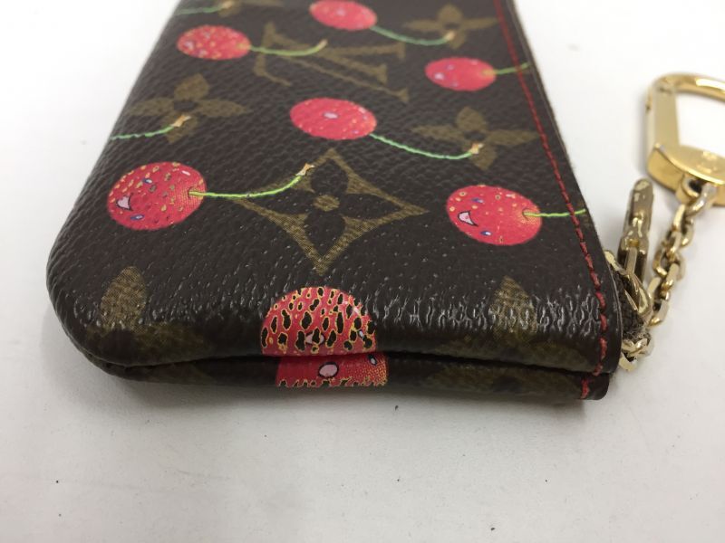 Auth Louis Vuitton Monogram Cherry Pochette Cles Coin Case Vintage