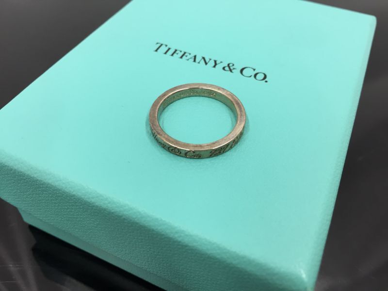 Auth Tiffany & Co. AG 925 Silver Fashion Ring  US 7 Euro 54 Japan 14 1D070120n