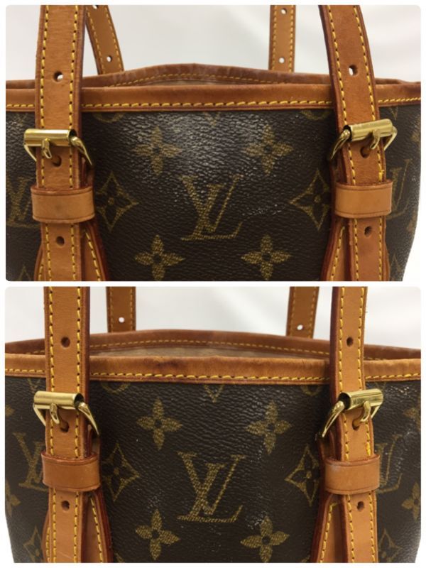 Brown Louis Vuitton Monogram Bucket PM