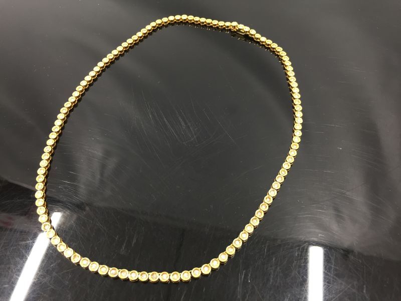K18 (19.7g) Yellow Gold & Diamonds Necklace  2i070030n