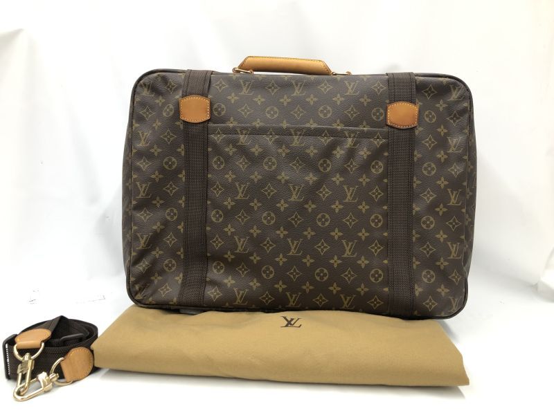Authentic Louis Vuitton Monogram Satelite 50 Travel Bag with Strap 3B010020n