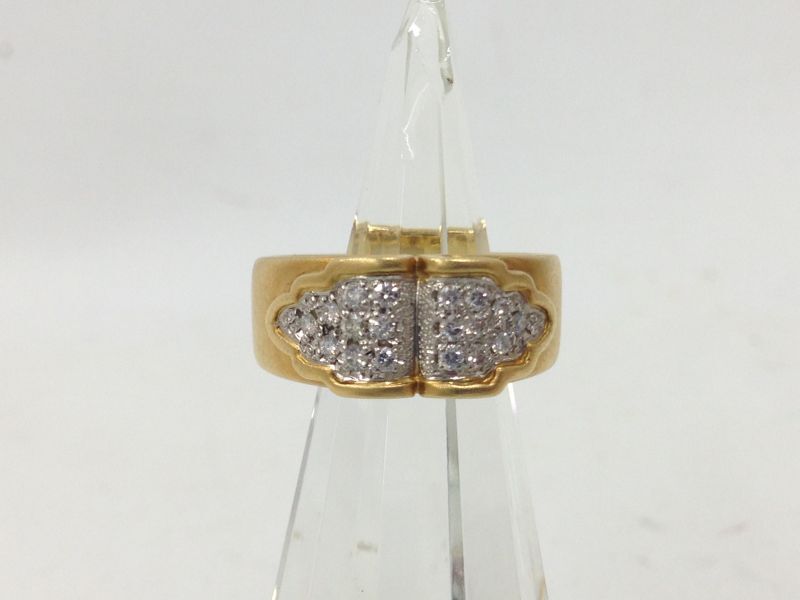 Kaoluco Mizuno k18PT 900 (9.81g)Plat +0.22ct diamonds Ring US Size 6.0 3I060160K